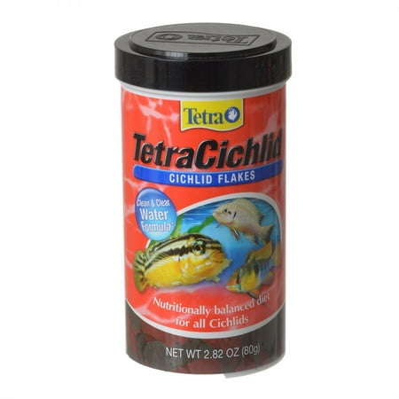 TetraCichlid Cichlid Flakes 2.82 Ounce, Fish Food, Clear Water