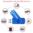 thumbnail image 2 of TOSPLUS 5 Pack 32GB USB Flash Drive USB 2.0 Thumb Drives Memory Stick Data Storage Jump Drive Swivel Design (Black/Green/Blue/Red/Gold), 2 of 5