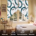 thumbnail image 5 of Swag Curtain Valances Turquoise Circles Swag Valances for Kitchen Windows Geometric Abstract Twisted Lines Short Topper Curtains Valance Tier Pair for Kitchen Bedroom Living Room Bathroom 28"x36", 5 of 8