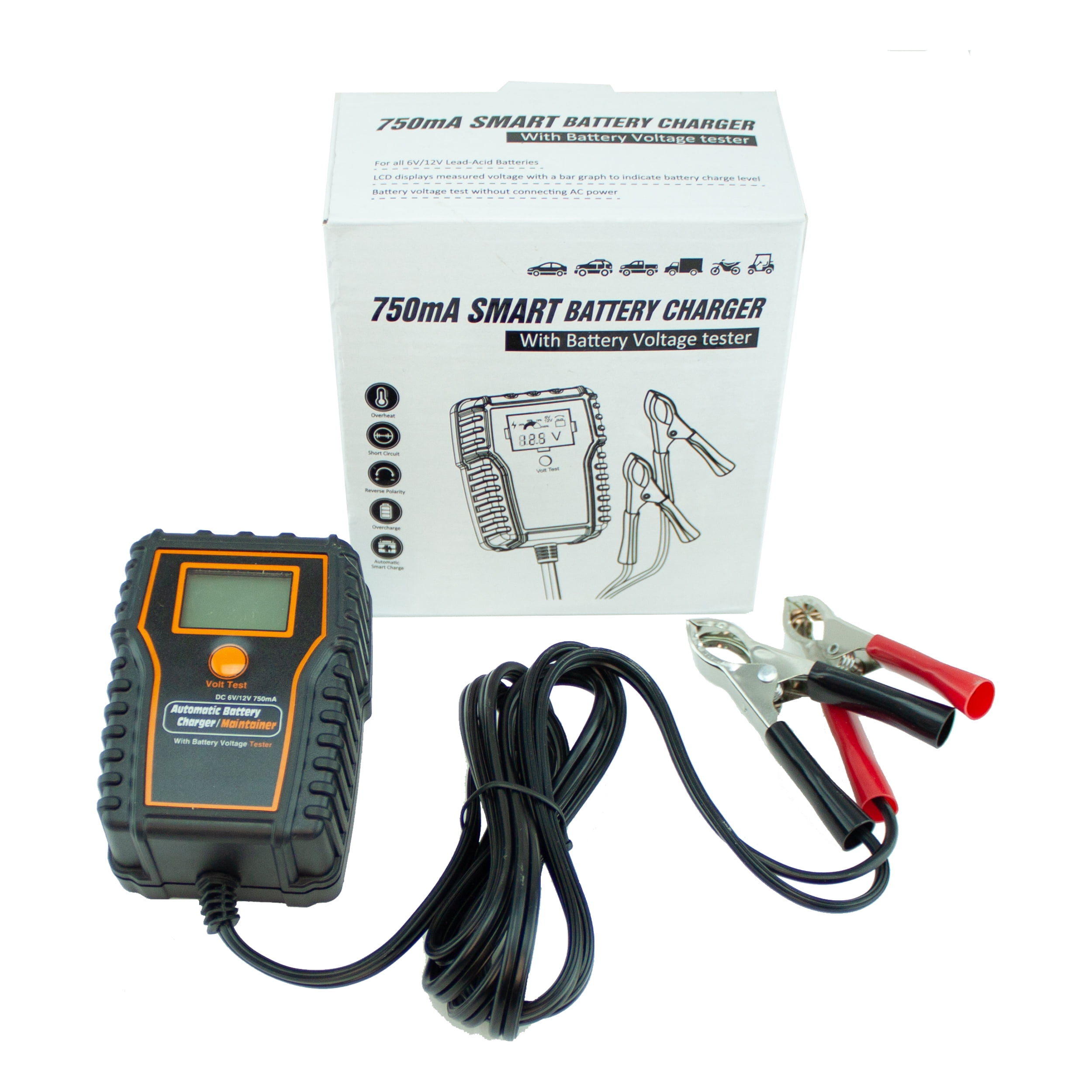 Trickle Maintainer Smart Battery Charger 12V Slow Charge Motorcycle Car