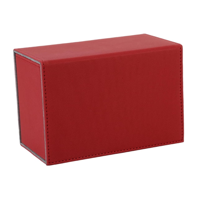 Caja de almacenamiento para tarjetas de juego, duradera, con buena protección, para cartas coleccionables deportivas. Rojo