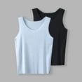 thumbnail image 2 of ZACPNCV Girls Tank Tops Kids Toddler Solid Sleeveless Undershirt Girls Dance Tops Cotton Basic Undershirts Athletic T-Shirts Black 7-8 Years, 2 of 6