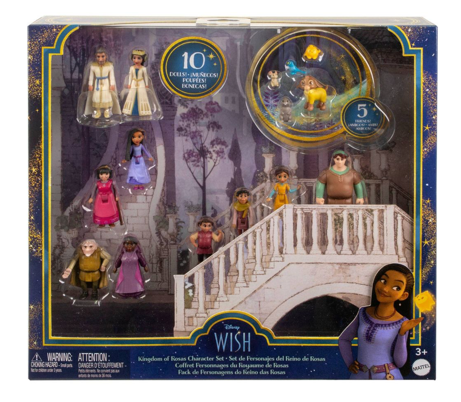 Disney MATTEL INC Wish Poseable kids Doll with Star and Valentino