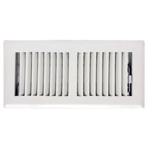 Sierra Grates TWF410-WHT 4" x 10" Steel 2 Way Louvered Design Floor Register Glacier White