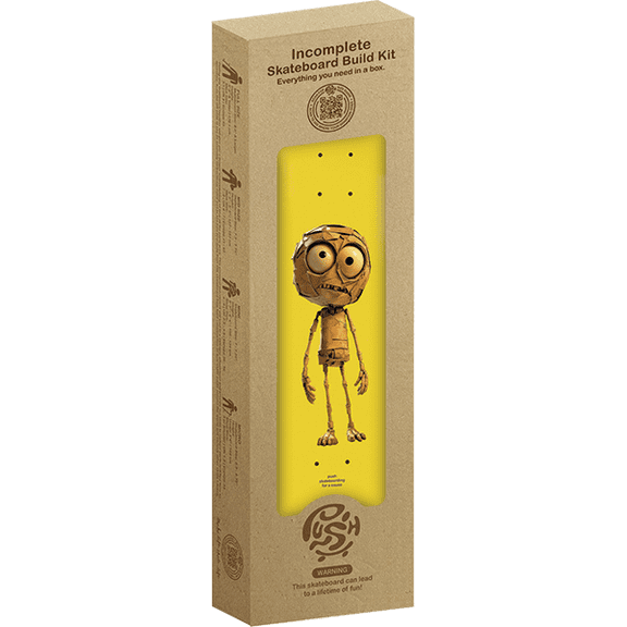 Push Plywood Guy Fp Complete Skateboard 7.25 Yellow Green