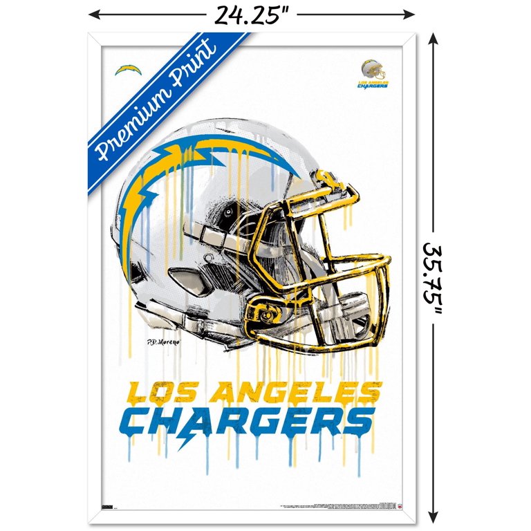 NFL Los Angeles Chargers - Drip Helmet 20 Wall Poster, 22.375 x 34 