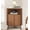 1-WALNUT, variant on Modern Corner Cabinet, 66.7" Tall Storage Cabinet with 2 Fluted Doors & Shelves for Kitchen, Living Room, Walnut