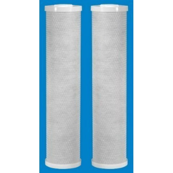 2-PACK Of 5 Micron Big Blue Coconut Shell Carbon Block Water Filter 20"x4.5" ...