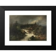 thumbnail image 2 of Hermann Ottomar Herzog 18x14 Black Modern Framed Museum Art Print Titled - Watermill on the Roaring Mountain Stream (1870), 2 of 5