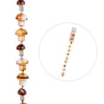 thumbnail image 2 of Crystal Lane DIY Glass Garden 13x14mm Brown Mix 7in Mushroom Bead Strand, 11pcs, 2 of 6