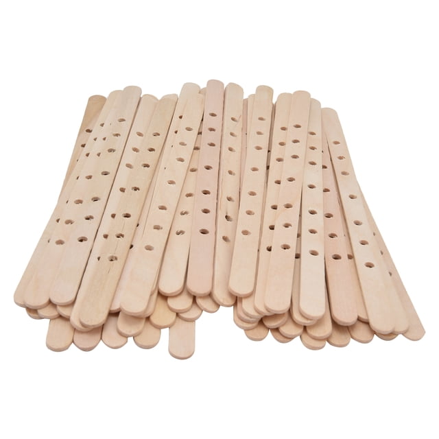 Loewten Candle Wick Holder, Wick Centering Device Birch Material For DIY Production For Making Candles
