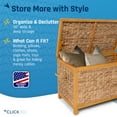 thumbnail image 3 of ClickDecor Wilson Farmhouse Wicker Trunk Acacia 30" Storage Basket Natural Brown, 3 of 11