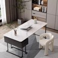 thumbnail image 4 of Metal Storage Office Desk Drawers Long Living Room European Computer Desks Executive Writing Escritorios De Ordenador Furniture My Lux Decor Round, 4 of 7