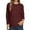 Wine, variant on Oversized Women's Sweater – Casual Crewneck Long Sleeve Lightweight Knit Pullover Top with Chest Pocket, Loose Fit Cozy Fashion Layer