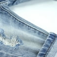 thumbnail image 6 of KIDSCOOL SPACE Infant Jeans,Baby Toddler Elastic Band Inside with D-ring Distressed Soft Denim Pants,Light Blue,12-18 Months, 6 of 6