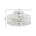 thumbnail image 3 of River of Goods  Olivia Braided Metal and Crystal 11.5-inch Semi-Flush Mount Ceiling Light - 11.5" x 11.5" x 6.375", 3 of 5