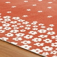 thumbnail image 2 of Wild Flower Collection Cotton Screen Printed Rug (2'6"X8' Runner)-Coral, 2 of 3