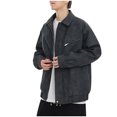 thumbnail image 5 of Maoxin Men's Jacket Men's Solid Color Pocket Zipper Jacket Jacket Gray 2XL, 5 of 6