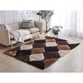 thumbnail image 2 of MDA Home Mateos Shag Brown/Cream/Tan Polyester Area Rug - 8' X 10', 2 of 3