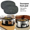 thumbnail image 6 of Basdi Slow Cooker Pads, 2-Pack Oval Insulation Pads - Heat-Resistant Surface Protector for 6-8 Quart Cookers | Prevents Countertop Damage, Heat Resistant Mat, Black, 6 of 8