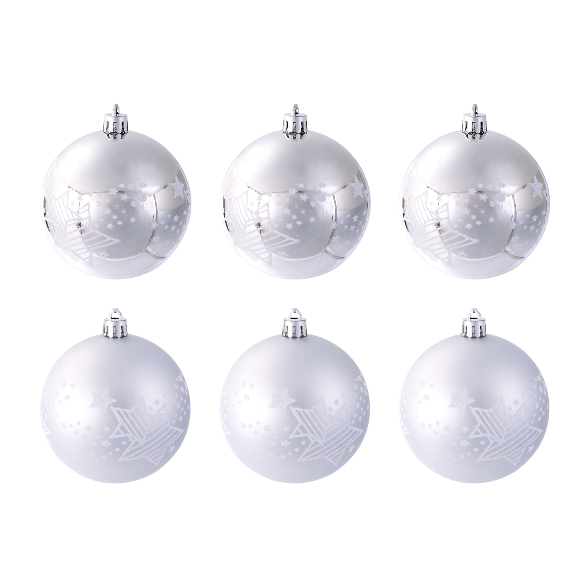 hirigin Christmas Ball Ornaments, Shatterproof Silver Large ...