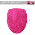 thumbnail image 2 of Home Weavers Waterford Collection 100% Cotton Tufted Bath Rug, Extra Soft and Absorbent Bath Rugs, Non-Slip Plush Bath Carpet, Machine Wash, Bath Mat for Bathroom, 18"x18" Lid Cover, Hot Pink, 2 of 5