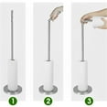 thumbnail image 4 of Toilet Paper Holder Freestanding Stainless Steel Foldable,Dispenser for Store Spare Toilet Paper for Bathroom, Washroom,Silver, 4 of 9