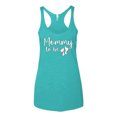 thumbnail image 2 of Wild Bobby, Mommy to Be Pregnancy Reveal Gift Parents to Be, Pop Culture, Women Tri-Blend Racerback Tank Top, Tahiti Blue, Medium, 2 of 3