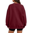 thumbnail image 3 of Garbnen Crew Neck Sweatshirt for Women Oversized Women Long Sleeve Shirt Casual Fall Winter Soft Trendy Pullover Shirts for Women L, 3 of 5