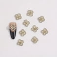thumbnail image 3 of 10 Pieces Nail Art Accessories with Shiny Mini Flowers and Rhinestones, Alloy DIY Nail Art Decorations, Nail Art Accessories, 3 of 4