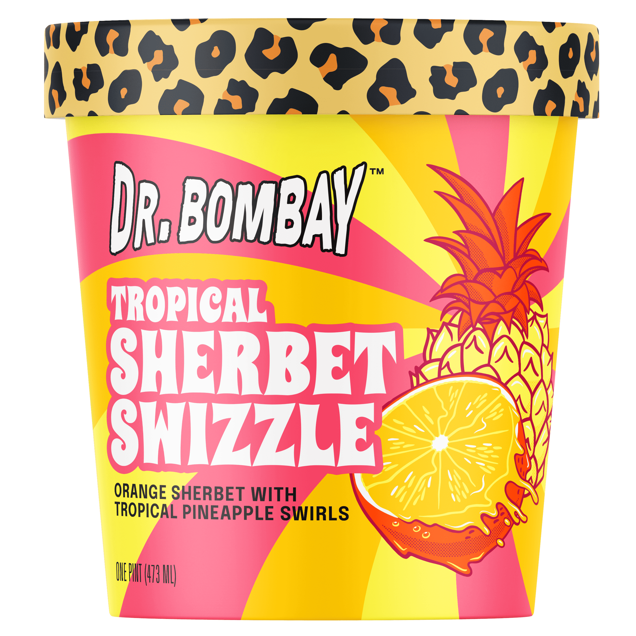 Dr. Bombay Tropical Sherbet Swizzle Ice Cream, 1 Pint, 16oz