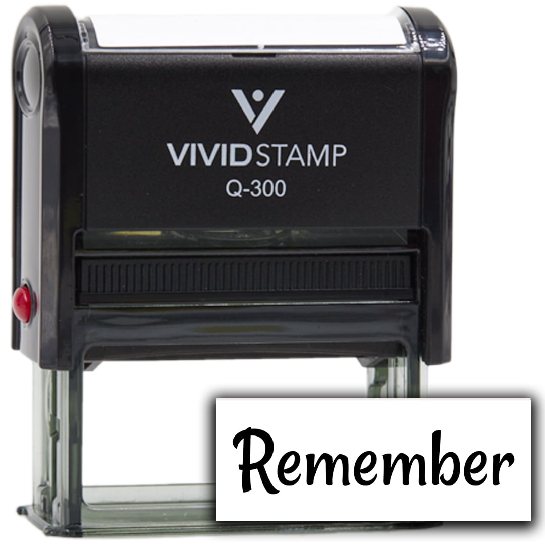 (3 pack) All Quality Remember Self-Inking Rubber Stamp | Agenda Planning Stamps (Black Ink) - Q-300