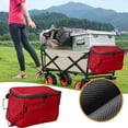 thumbnail image 2 of Insulated Push Pull Cart Cooler Bag 15L Foldable Wagon Storage For Picnic Camping, 2 of 8