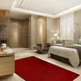 thumbnail image 3 of Furnishmyplace Modern Plush Solid Color Rug - Pet Friendly, Made in USA, Red Area Rugs 5' x 8', 3 of 11