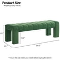 thumbnail image 2 of Velvet End of Bed Bench Upholstered Modern 59" Bedroom Bench for King Bed Bench Tufted Window Bench Comfy Long Ottoman for Living Room/Entry/Indoor, 2 of 7