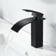 thumbnail image 1 of Grifo de lavabo - Grifo de baño, Grifo de cascada de un solo orificio, Grifos de lavabo monomando para lavabo - Negro JAMW Sencillez, 1 of 5