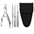 thumbnail image 1 of Kit de aseo de uñas Irfora 4 unids / set cortador de uñas cortaúñas Kit de aseo conjunto de manicura pedicura dedo del pie herramientas de arte de uñas con bolsa de almacenamiento Irfora Kit de aseo de uñas, 1 of 7