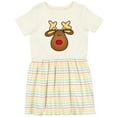 thumbnail image 3 of Inktastic Rudolph the Red Nose Reindeer Girls Toddler Dress, 3 of 5