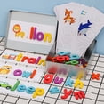 thumbnail image 5 of Wooden Children's Early Education Word Game English Letter Recognition Kindergarten Enlightenment Puzzle, 5 of 5