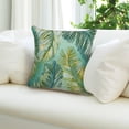 thumbnail image 4 of Liora Manne Marina Palm Border Indoor Outdoor Decorative Pillow Navy, 4 of 5