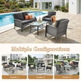 thumbnail image 5 of Vcatnet Patio Furniture Sets with Coffee Table 4 Pieces Sectional Sofa Rattan Wicker Outdoor Conversation Set with Loveseat Chair for Porch, Deck, Black, 5 of 11
