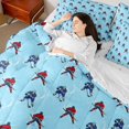 thumbnail image 4 of Homewish Ice Hockey 7 Pieces Bedding Comforter Set For Teens,Sport Theme Full Bedding Set Lightweight,Ball Game Fitted Sheet Flat Sheet,Luxury Bedroom Decor,Reversible, 4 of 8