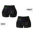 thumbnail image 5 of Vsdgher Dinosaur print Workout Shorts for Women Seamless Soft Smooth Gym Yoga Scrunch Active Exercise Fitness Shorts, 5 of 8