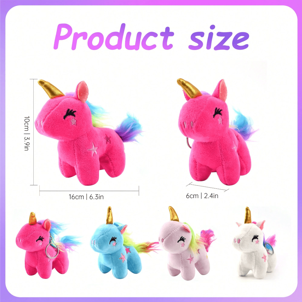DOLIZU Unicorn Stuffed Animal 6.3'' Cute Soft Unicorn Plush Toy, Cute Unicorn Plush Charm.
