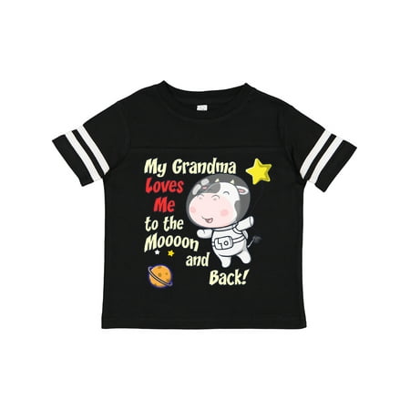 

Inktastic My Grandma Loves Me Cow Astronaut Boys or Girls Toddler T-Shirt