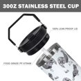 thumbnail image 2 of 30oz Chicken Bottle Spill Proof Hen Rooster Tumbler with Top Handle and Straw Lid Stainless Steel Double Wall Insulated Tumbler Coffee Mug Gift for Women Men Travel Cup for Car (Black White), 2 of 6