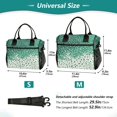 thumbnail image 4 of FORMRS Insulated Lunch Bag Unisex Large Capacity with Shoulder Strap, Green and White Pattern, 4 of 6