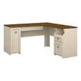 thumbnail image 1 of Scranton & Co Farmhouse Engineered Wood L Shaped Desk in Antique White, 1 of 7