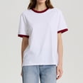 thumbnail image 2 of Bovxnpu Summer Short Sleeve T Shirts Pullover Top Undershirt Cotton Crewneck Loose Summer Tee Summer Tops (Women's or Women's Plus), 2 of 5