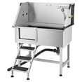 thumbnail image 5 of KFFKFF Stainless Steel Pet Grooming Tub, 38 inch Dog Washing Station with Storage Steps, Faucet, Showerhead, and Soap Holder for Pets of All Sizes (Left Door), 5 of 9